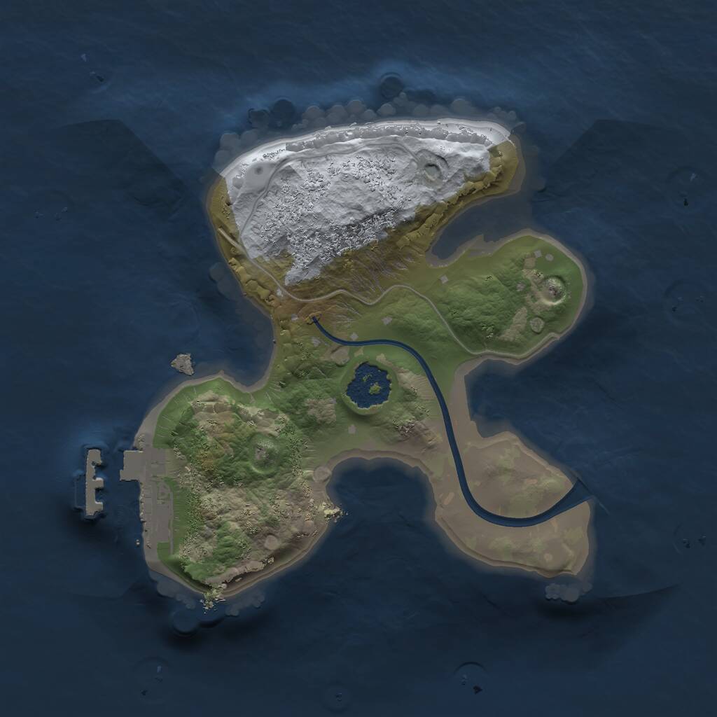 Rust Map: Procedural Map, Size: 1650, Seed: 1051429017, 2 Monuments