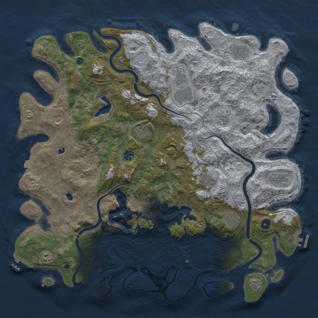 Rust Map: Procedural Map, Size: 4800, Seed: 10786297, 17 Monuments