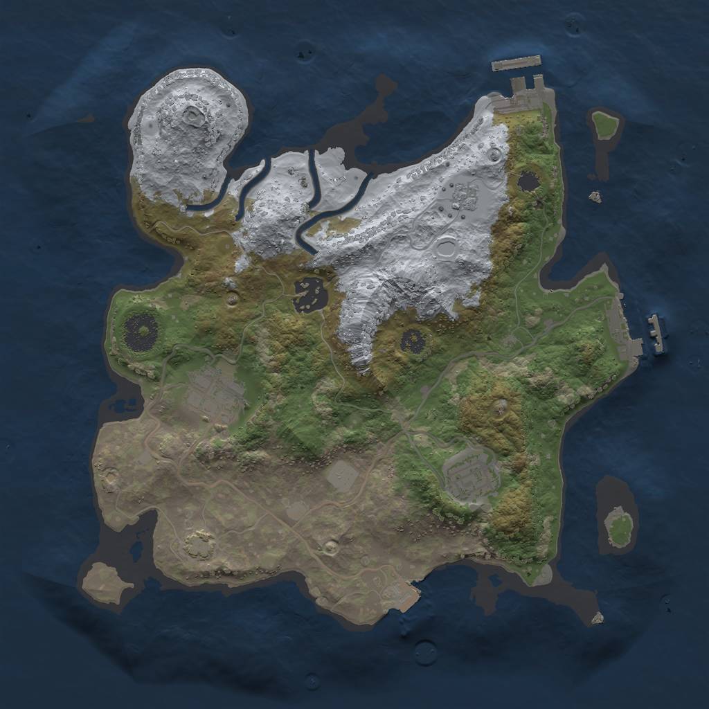 Rust Map: Procedural Map, Size: 2900, Seed: 306163328, 10 Monuments