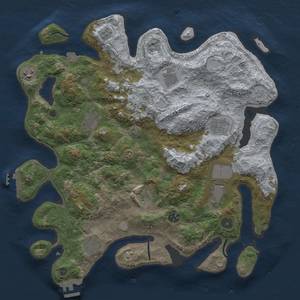 Thumbnail Rust Map: Procedural Map, Size: 3900, Seed: 68568, 17 Monuments