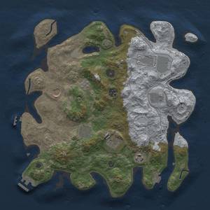 Thumbnail Rust Map: Procedural Map, Size: 3500, Seed: 31888628, 16 Monuments