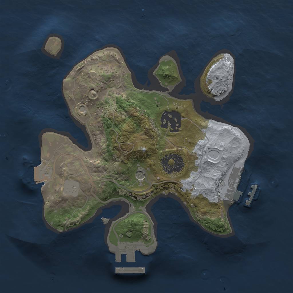 Rust Map: Procedural Map, Size: 2000, Seed: 927694895, 7 Monuments