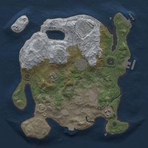 Thumbnail Rust Map: Procedural Map, Size: 3000, Seed: 17313, 14 Monuments