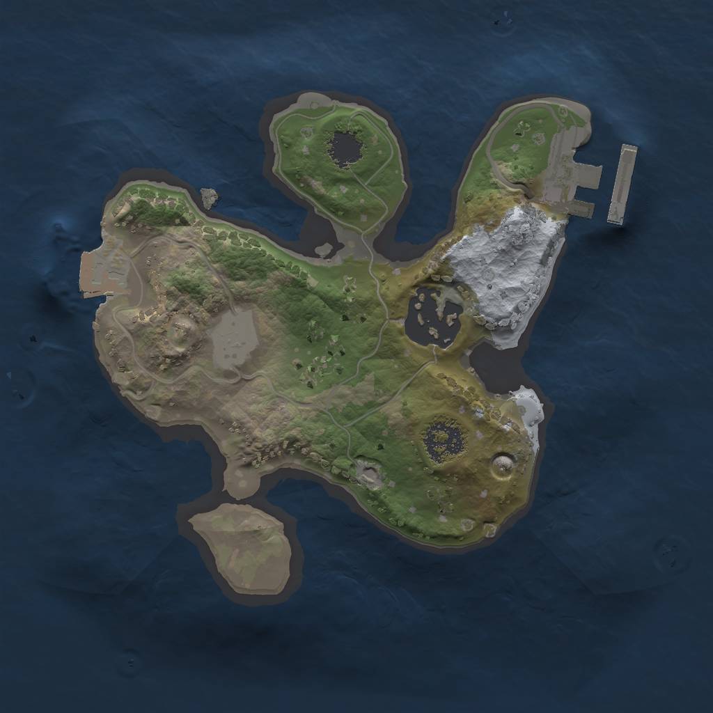 Rust Map: Procedural Map, Size: 1800, Seed: 215651610, 5 Monuments