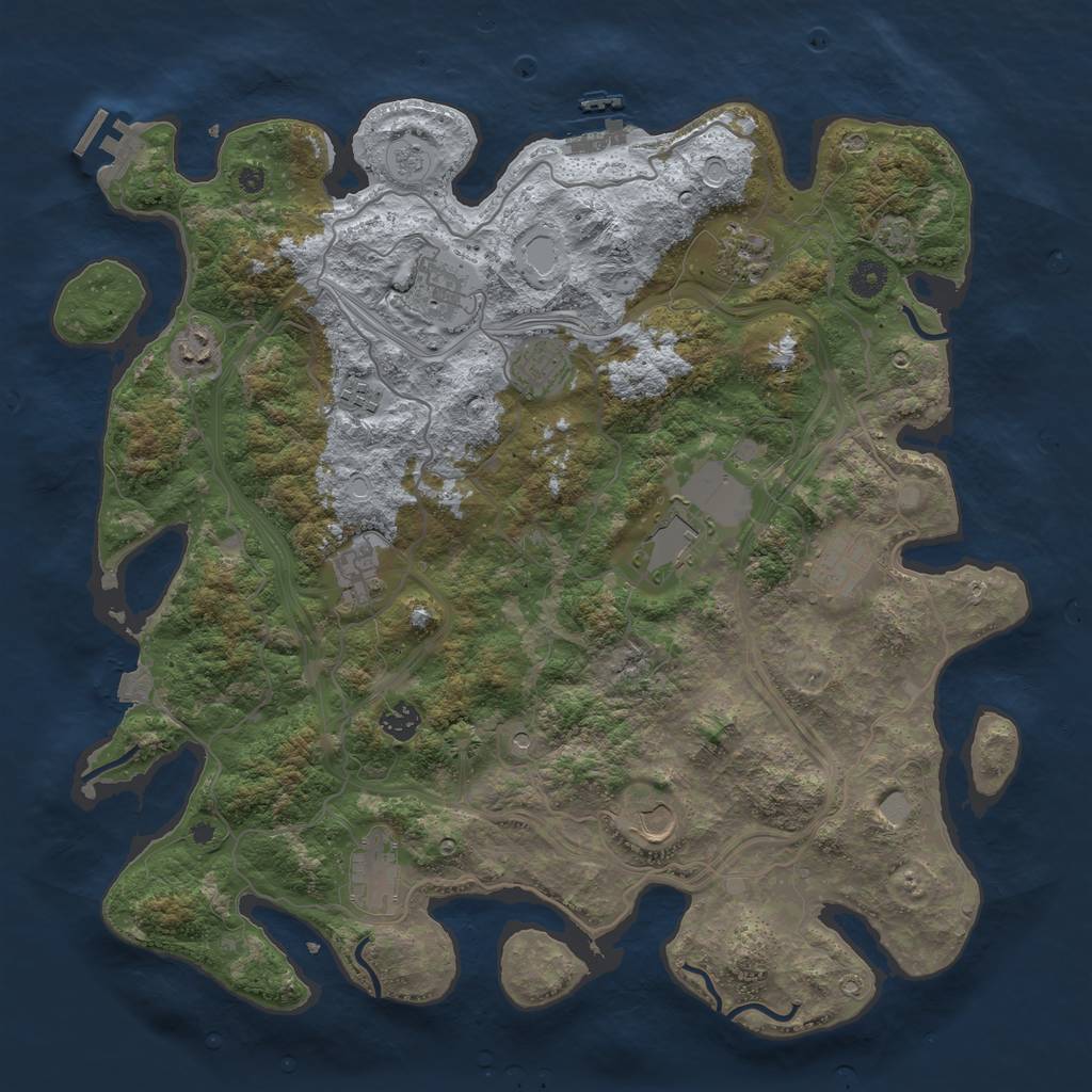 Rust Map: Procedural Map, Size: 4250, Seed: 144273699, 19 Monuments