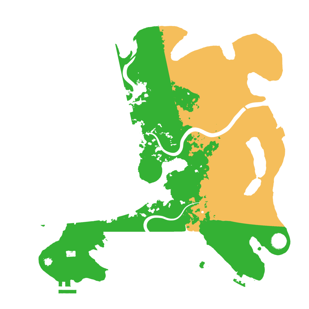 Biome Rust Map: Procedural Map, Size: 3500, Seed: 258304441