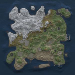 Thumbnail Rust Map: Procedural Map, Size: 3500, Seed: 992130024, 16 Monuments