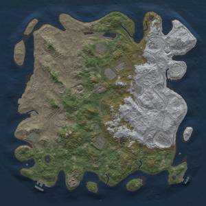 Thumbnail Rust Map: Procedural Map, Size: 4500, Seed: 664654649, 19 Monuments