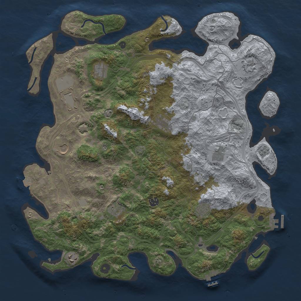 Rust Map: Procedural Map, Size: 4500, Seed: 456110159, 19 Monuments
