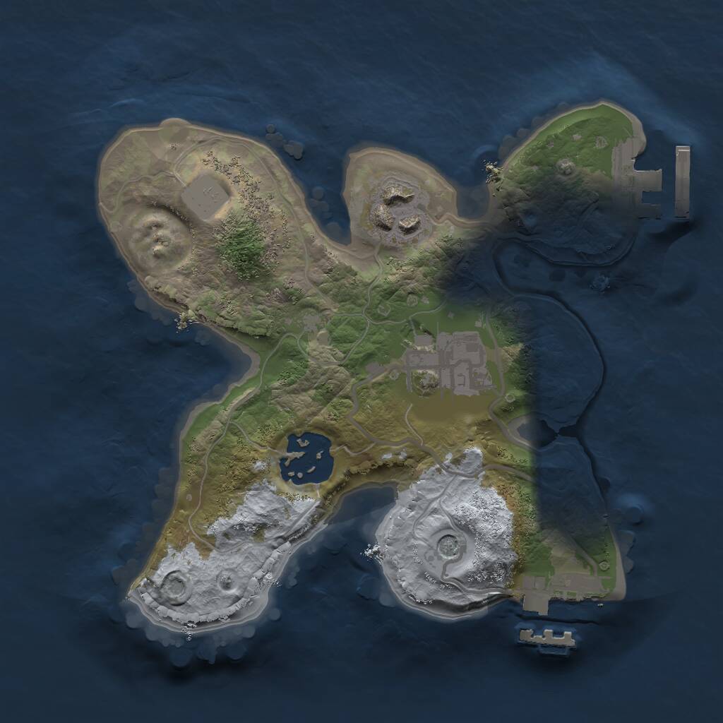 Rust Map: Procedural Map, Size: 2000, Seed: 52930239, 7 Monuments