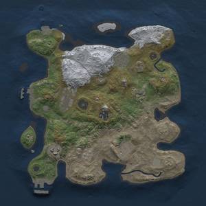 Thumbnail Rust Map: Procedural Map, Size: 3000, Seed: 28026, 15 Monuments