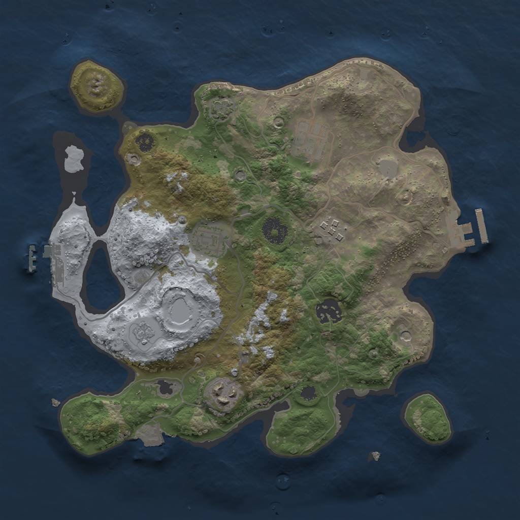 Rust Map: Procedural Map, Size: 3000, Seed: 1756442355, 13 Monuments
