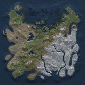Thumbnail Rust Map: Procedural Map, Size: 4250, Seed: 986481698, 16 Monuments