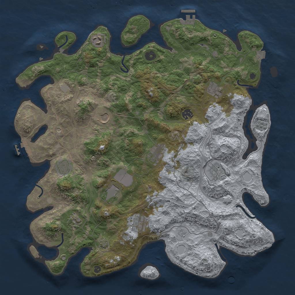 Rust Map: Procedural Map, Size: 4250, Seed: 15037, 19 Monuments