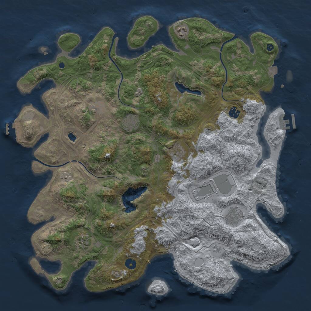 Rust Map: Procedural Map, Size: 4250, Seed: 15037, 15 Monuments