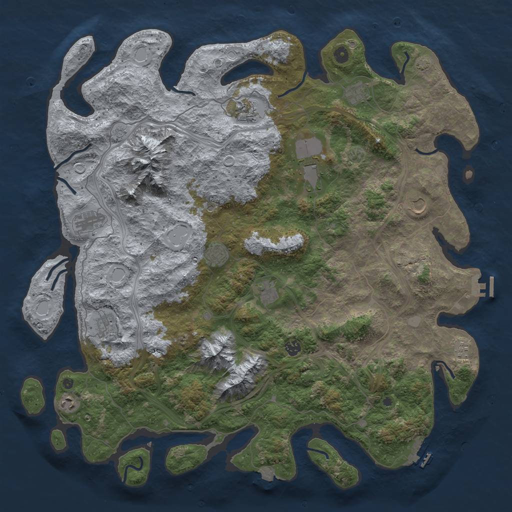 Rust Map: Procedural Map, Size: 5000, Seed: 10119459, 19 Monuments