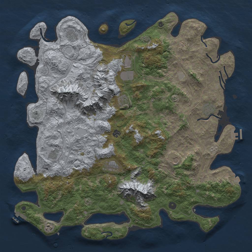 Rust Map: Procedural Map, Size: 5000, Seed: 12547952, 19 Monuments