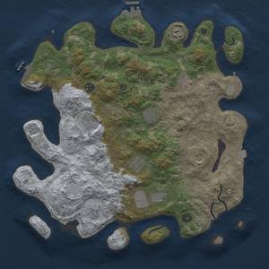 Thumbnail Rust Map: Procedural Map, Size: 4000, Seed: 423411421, 18 Monuments