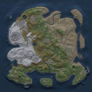 Thumbnail Rust Map: Procedural Map, Size: 3500, Seed: 1904806515, 14 Monuments