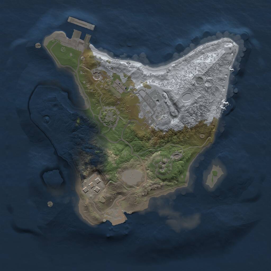 Rust Map: Procedural Map, Size: 2000, Seed: 200200, 6 Monuments