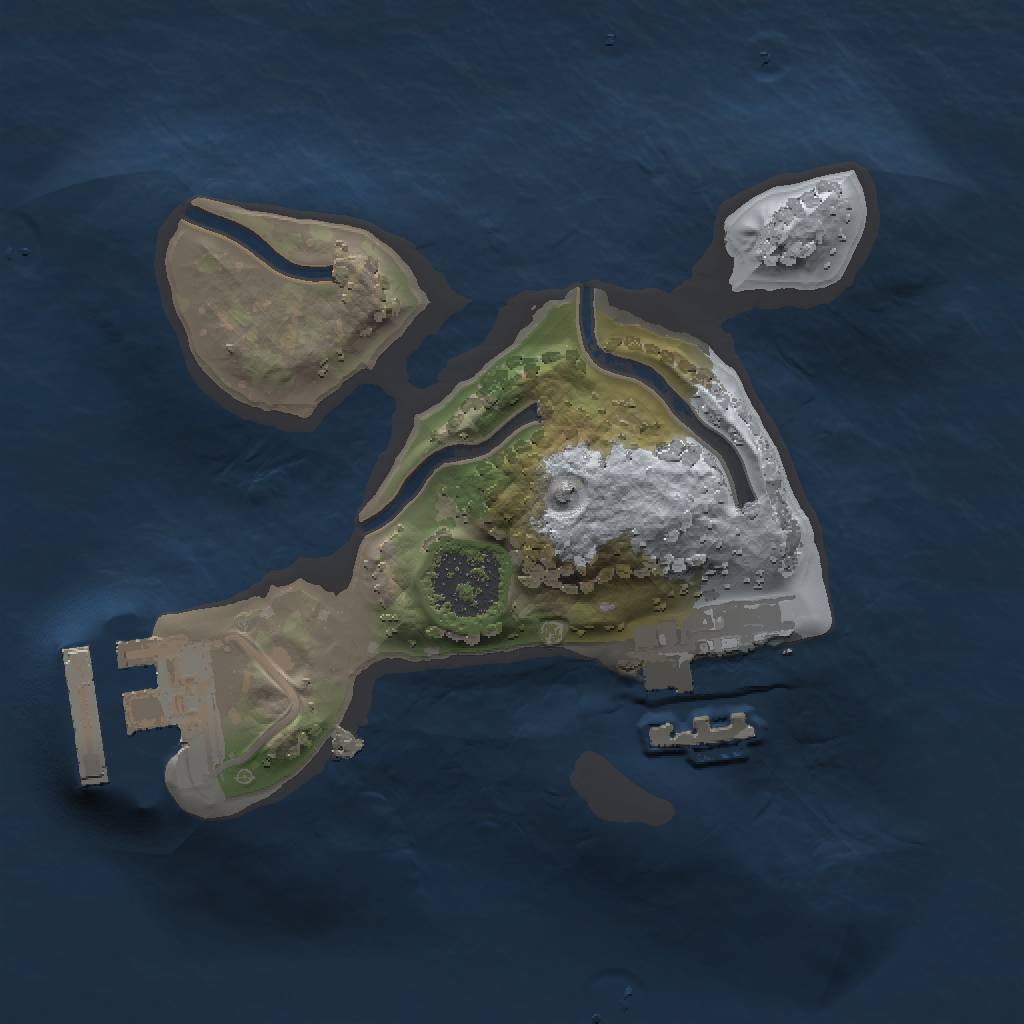 Rust Map: Procedural Map, Size: 1500, Seed: 873394748, 5 Monuments