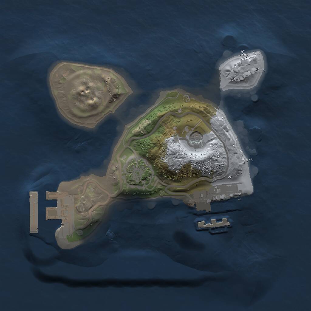Rust Map: Procedural Map, Size: 1500, Seed: 873394748, 5 Monuments