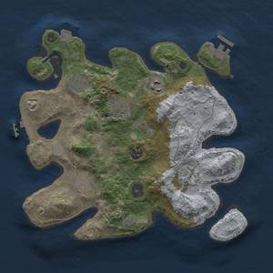 Thumbnail Rust Map: Procedural Map, Size: 3000, Seed: 41303271, 14 Monuments