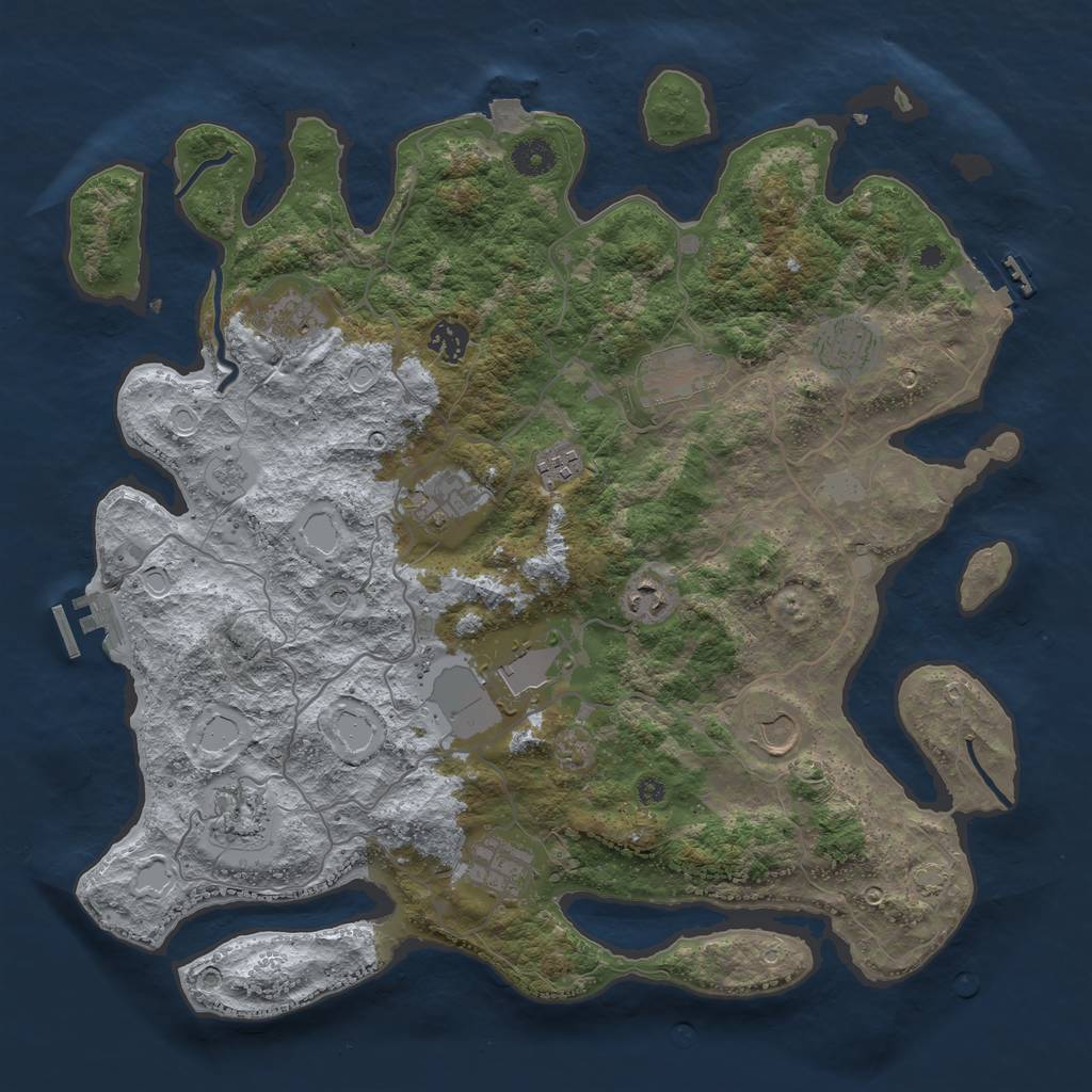 Rust Map: Procedural Map, Size: 4000, Seed: 1549513027, 19 Monuments
