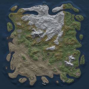 Thumbnail Rust Map: Procedural Map, Size: 5000, Seed: 939346753, 19 Monuments