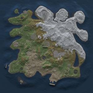 Thumbnail Rust Map: Procedural Map, Size: 3500, Seed: 63959921, 15 Monuments