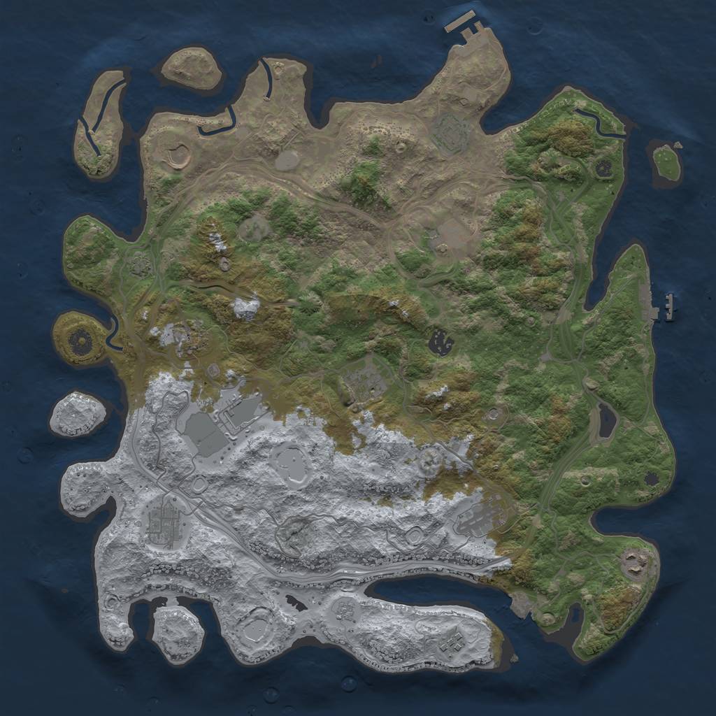 Rust Map: Procedural Map, Size: 4300, Seed: 1518829111, 19 Monuments