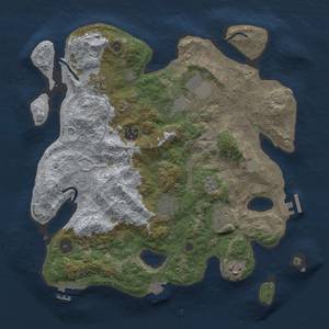 Thumbnail Rust Map: Procedural Map, Size: 3500, Seed: 1970700246, 15 Monuments