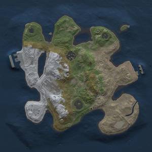 Thumbnail Rust Map: Procedural Map, Size: 2500, Seed: 931547307, 10 Monuments