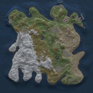 Thumbnail Rust Map: Procedural Map, Size: 3200, Seed: 1941345304, 16 Monuments