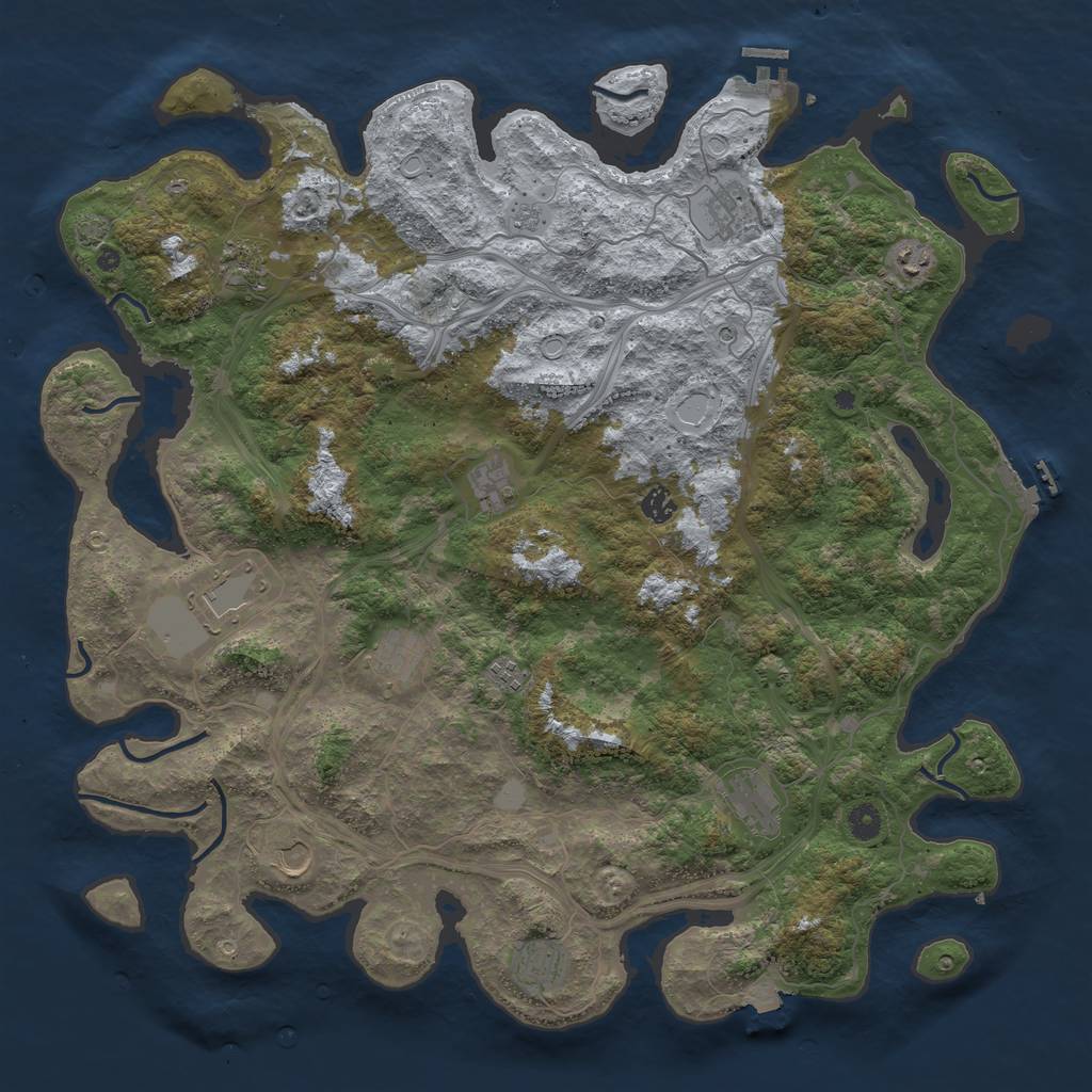 Rust Map: Procedural Map, Size: 4700, Seed: 28935649, 19 Monuments