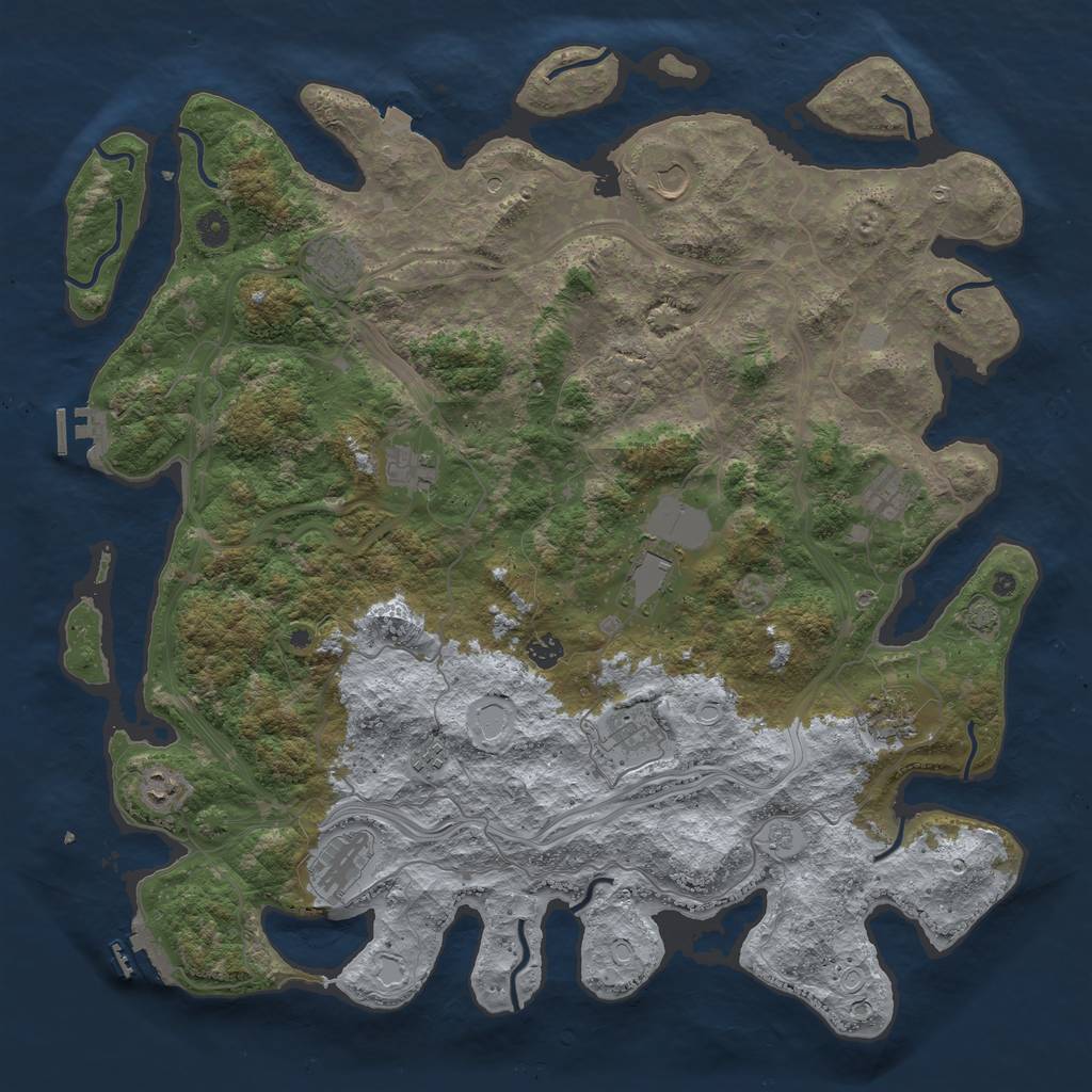 Rust Map: Procedural Map, Size: 4700, Seed: 9456852, 19 Monuments