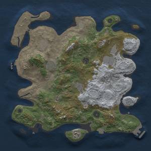 Thumbnail Rust Map: Procedural Map, Size: 3500, Seed: 241630422, 15 Monuments