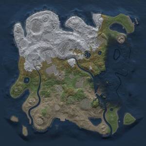 Thumbnail Rust Map: Procedural Map, Size: 3500, Seed: 592831915, 15 Monuments