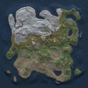 Thumbnail Rust Map: Procedural Map, Size: 3500, Seed: 592831915, 16 Monuments