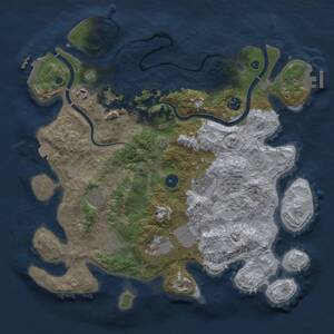 Thumbnail Rust Map: Procedural Map, Size: 3850, Seed: 25072024, 14 Monuments