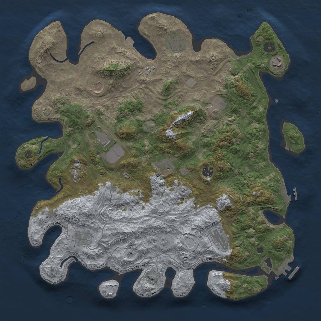 Rust Map: Procedural Map, Size: 4250, Seed: 90, 19 Monuments