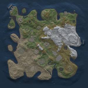 Thumbnail Rust Map: Procedural Map, Size: 3500, Seed: 2034579562, 18 Monuments