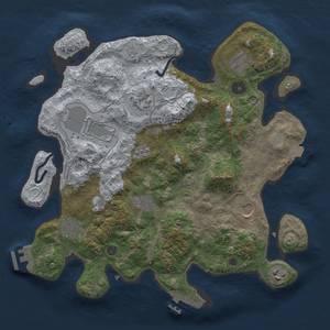 Thumbnail Rust Map: Procedural Map, Size: 3500, Seed: 1856654032, 16 Monuments