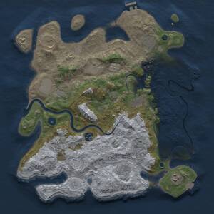 Thumbnail Rust Map: Procedural Map, Size: 3850, Seed: 4411556, 16 Monuments