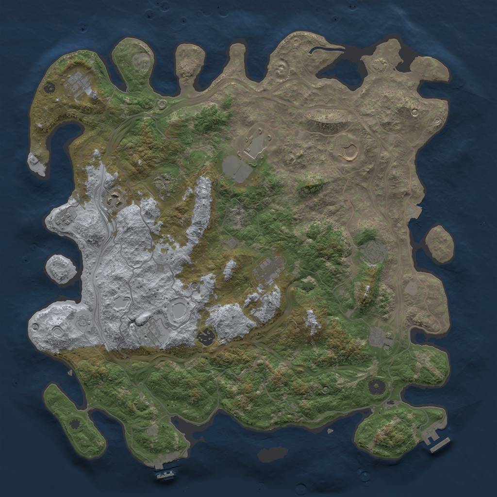 Rust Map: Procedural Map, Size: 4500, Seed: 315686139, 19 Monuments