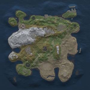 Thumbnail Rust Map: Procedural Map, Size: 3000, Seed: 465451476, 15 Monuments