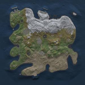 Thumbnail Rust Map: Procedural Map, Size: 3000, Seed: 1158710424, 14 Monuments