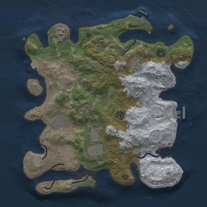 Thumbnail Rust Map: Procedural Map, Size: 3500, Seed: 570402313, 16 Monuments