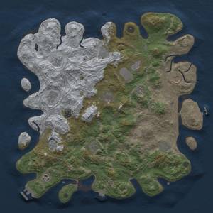 Thumbnail Rust Map: Procedural Map, Size: 4300, Seed: 59731659, 19 Monuments