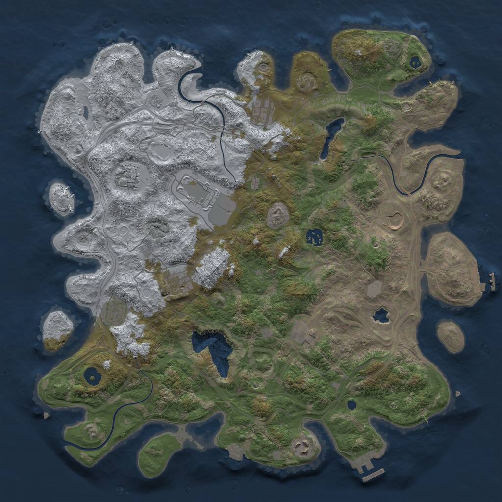 Rust Map: Procedural Map, Size: 4300, Seed: 59731659, 15 Monuments